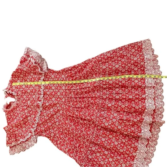 ULLA JOHNSON Leonie Floral Lace Ruffle Dress - Picture 16 of 16